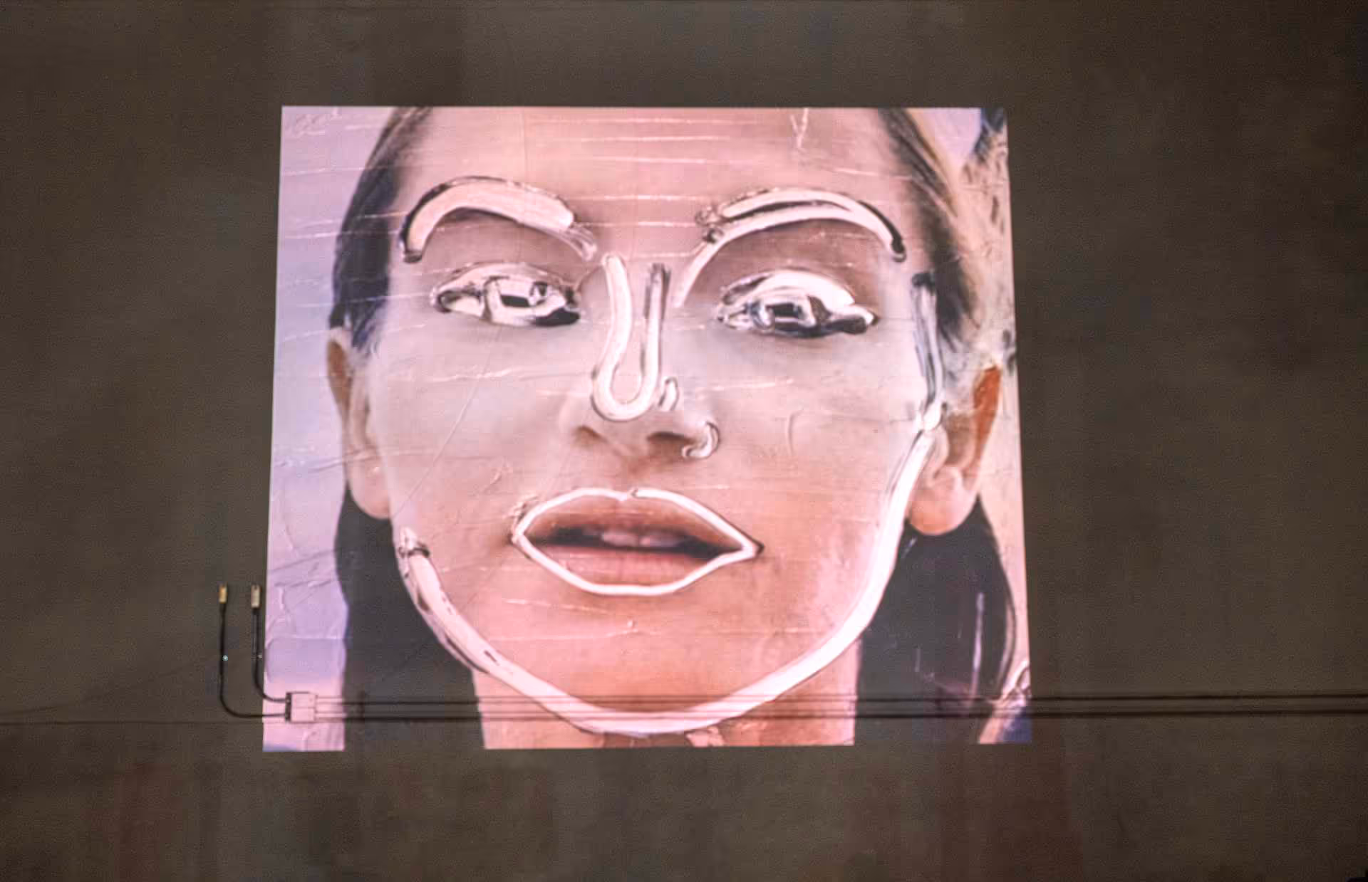 Photography by Gustavo P&eacute;rez. Guerrilla Hotspot activations, Space 23, Media Under Dystopia 6.0: Looking at models, 2025.