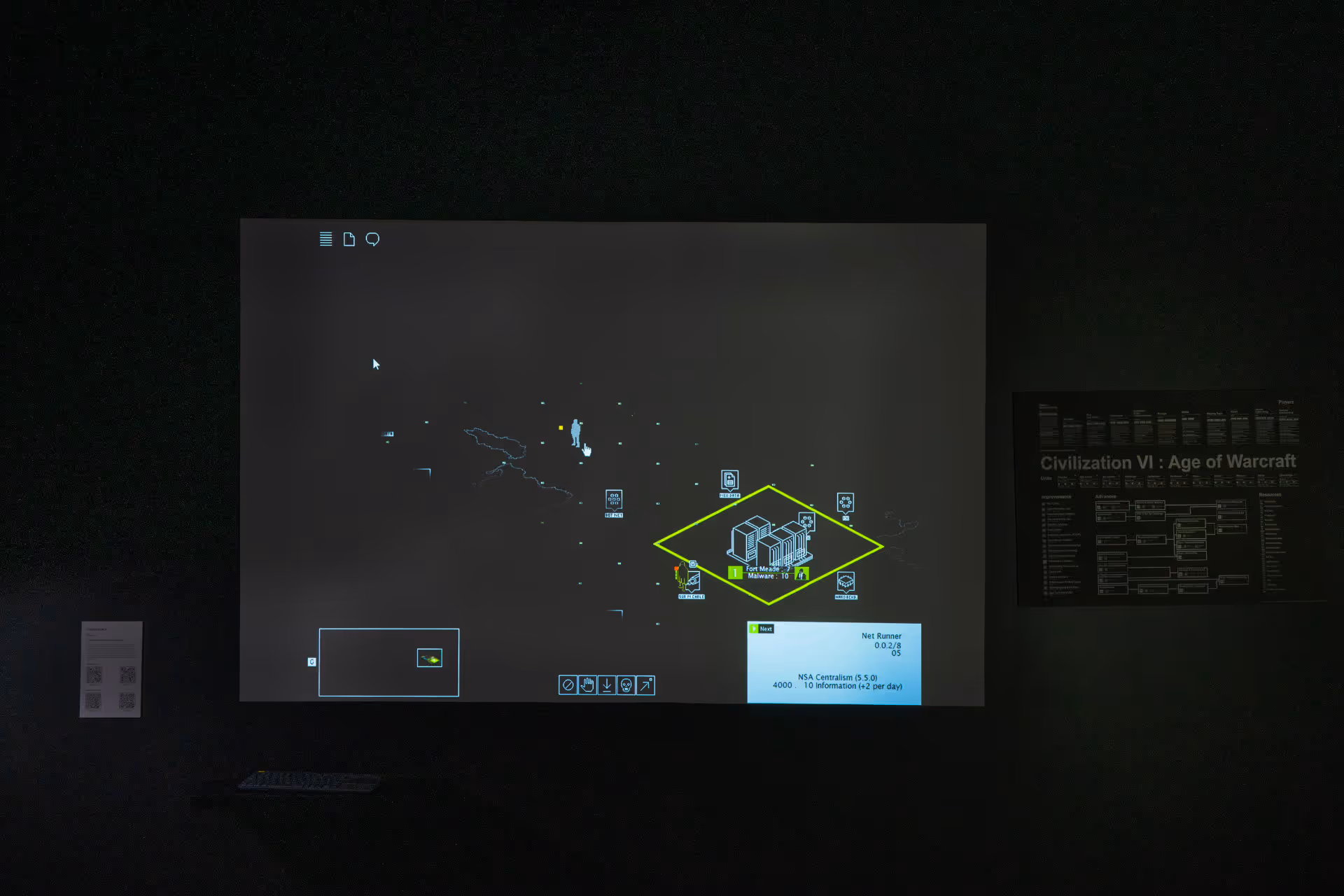 Photograph by Gustavo P&eacute;rez. Civilization VI by J. Vladan Joler and Kristian Lukić, 2015.